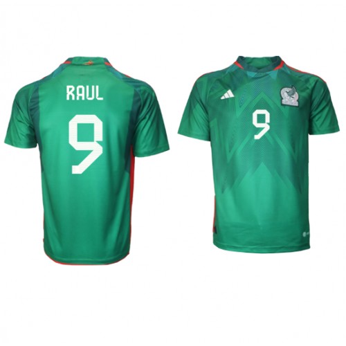 Mexico Raul Jimenez #9 Replica Home Shirt World Cup 2022 Short Sleeve